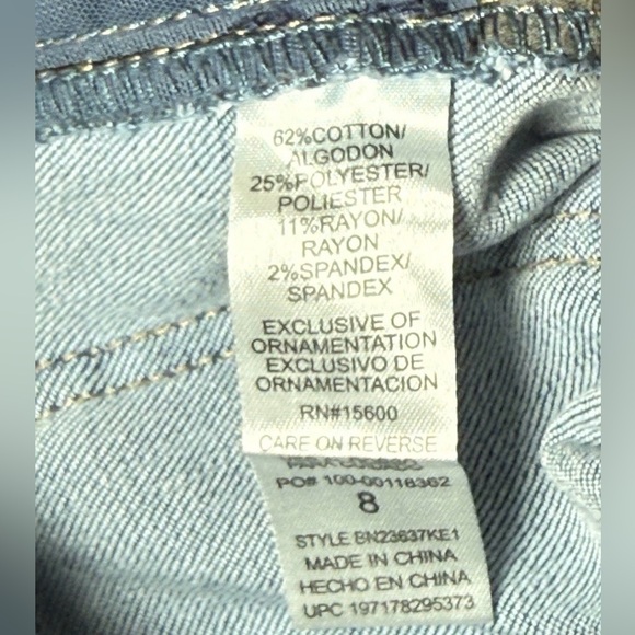 DEMOCRACY "Ab" Technology High Rise Straight Crop Jeans Women's 8 30x27 - Picture 7 of 11